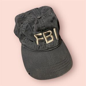 Navy Blue FBI Vintage Cap with Embroidered Lettering